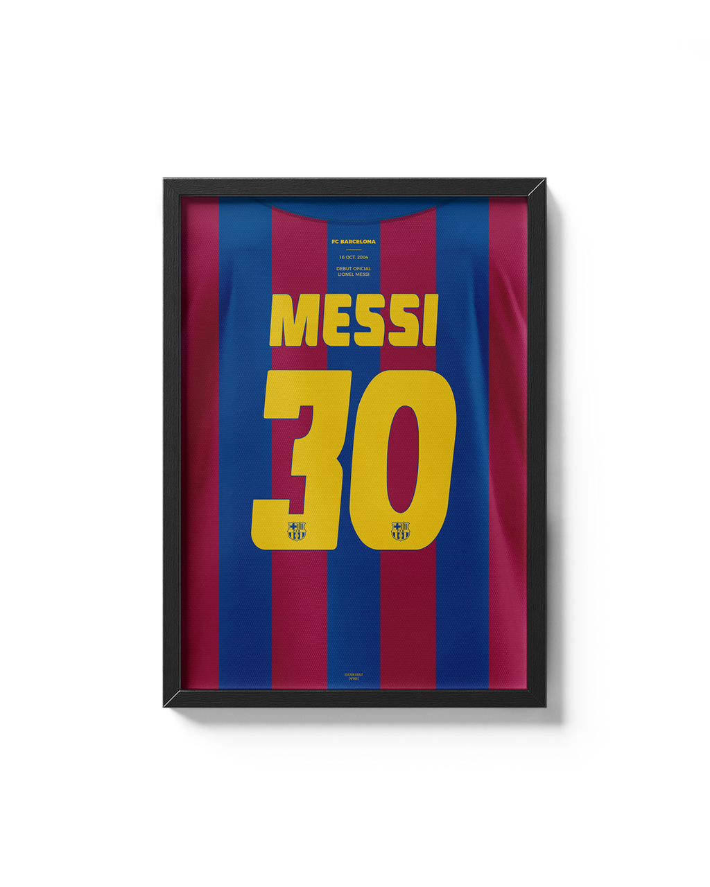Cuadro Dorsal Messi - Debut FC Barcelona