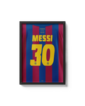 Cuadro Dorsal Messi - Debut FC Barcelona