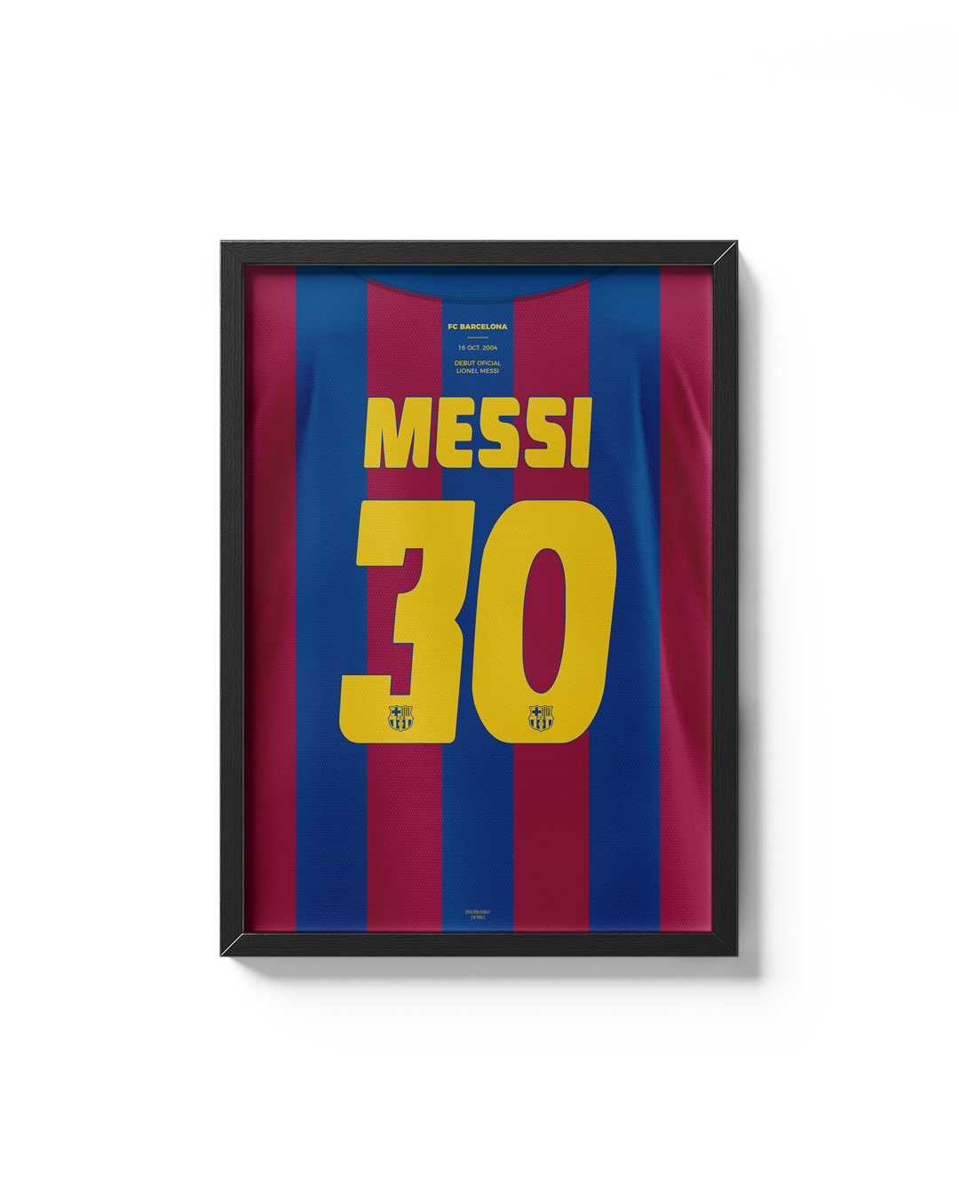 Cuadro Dorsal Messi - Debut FC Barcelona