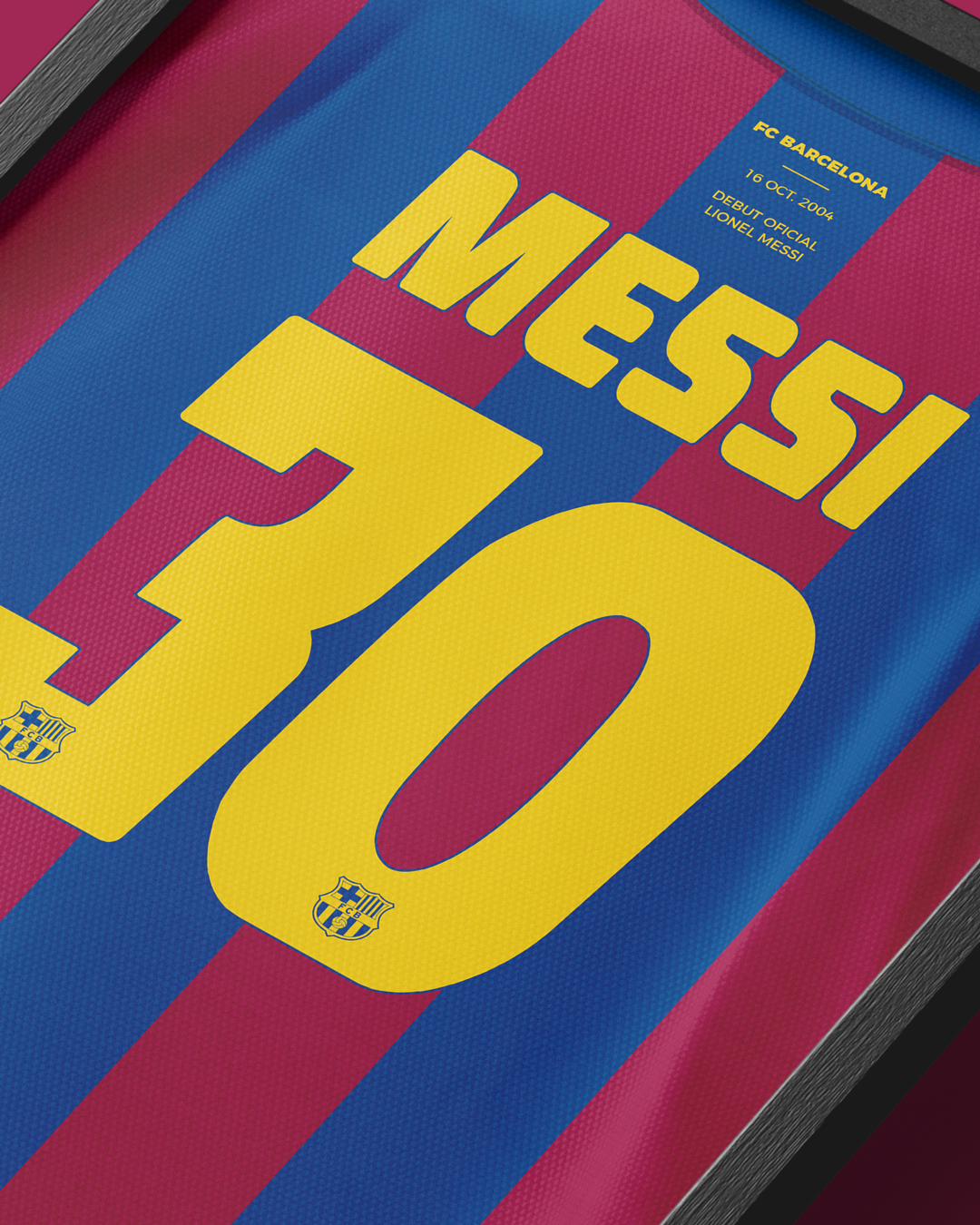 Cuadro Dorsal Messi - Debut FC Barcelona