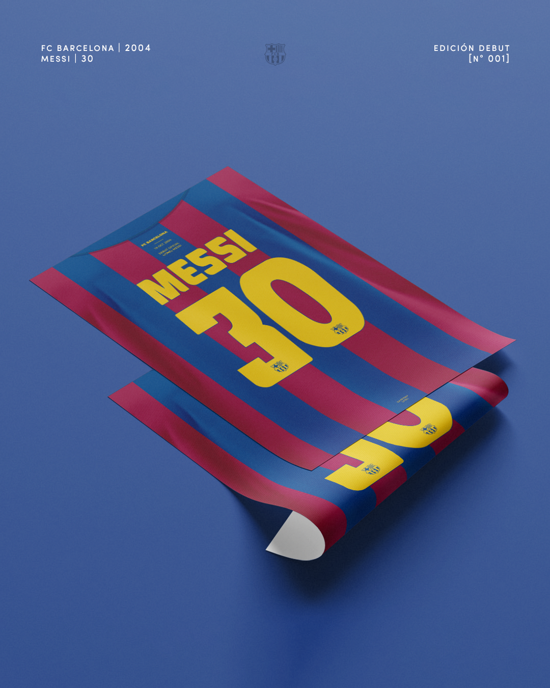 Cuadro Dorsal Messi - Debut FC Barcelona