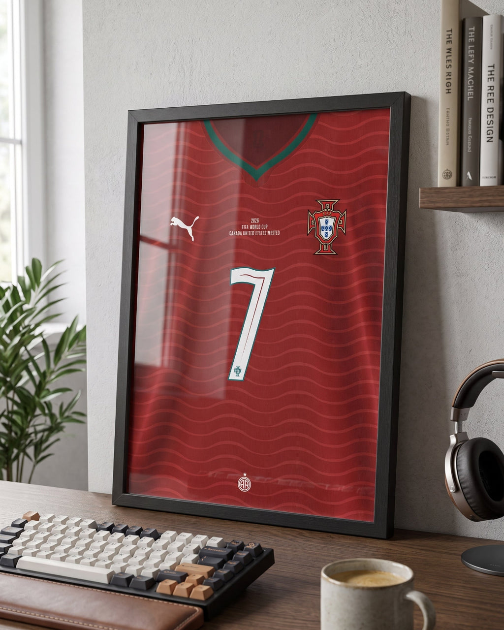 cuadro decorativo futbol camiseta portugal local 2026 mundial cristiano ronaldo cr7 