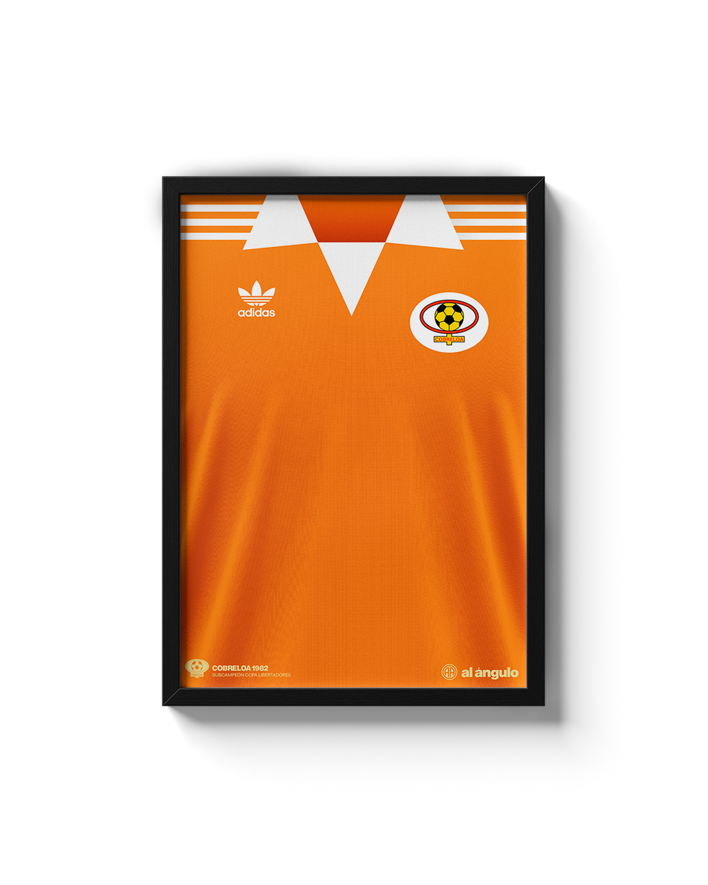 Cuadro Cobreloa finalista Copa Libertadores 1981 1982 camiseta histórica fútbol chileno