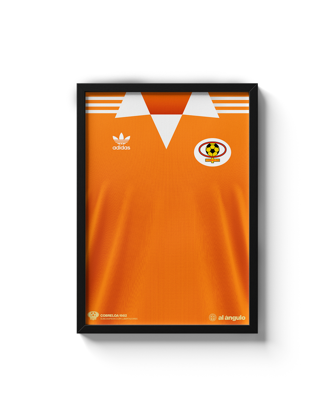 Cuadro Cobreloa finalista Copa Libertadores 1981 1982 camiseta histórica fútbol chileno