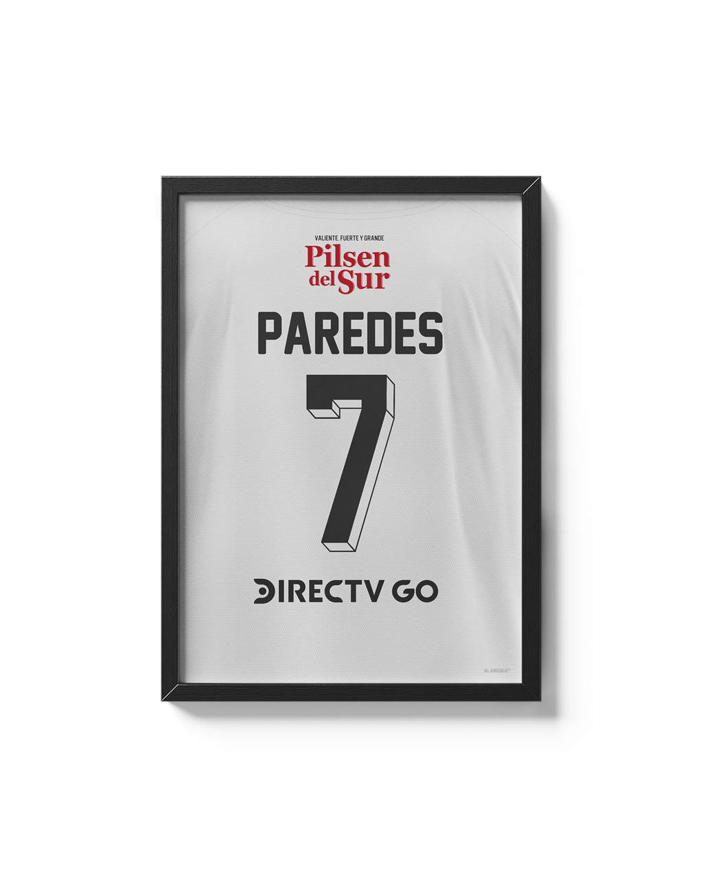 Cuadro Colo-Colo dorsal 7 Esteban Paredes 2022 camiseta histórica