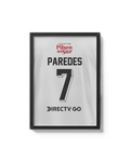 Cuadro Colo-Colo dorsal 7 Esteban Paredes 2022 camiseta histórica