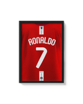 Cuadro Cristiano Ronaldo 7 Manchester United 2008 camiseta fútbol decoración