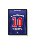 Cuadro Leonardo Rodríguez 10 1996 Universidad de Chile camiseta fútbol decoración