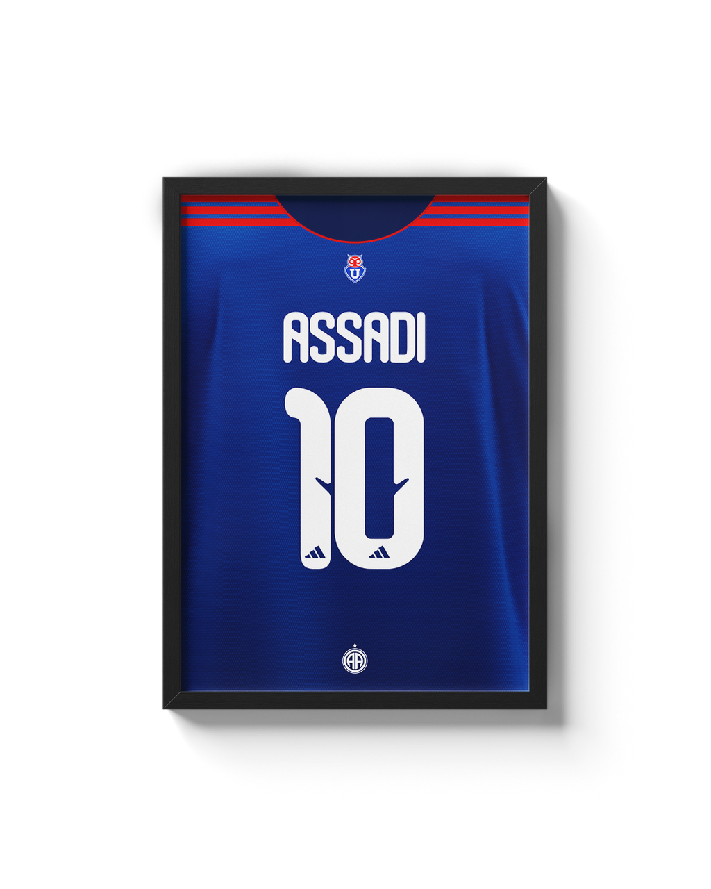 Cuadro Lucas Assadi 10 Universidad de Chile 2026 decoración fútbol chileno
