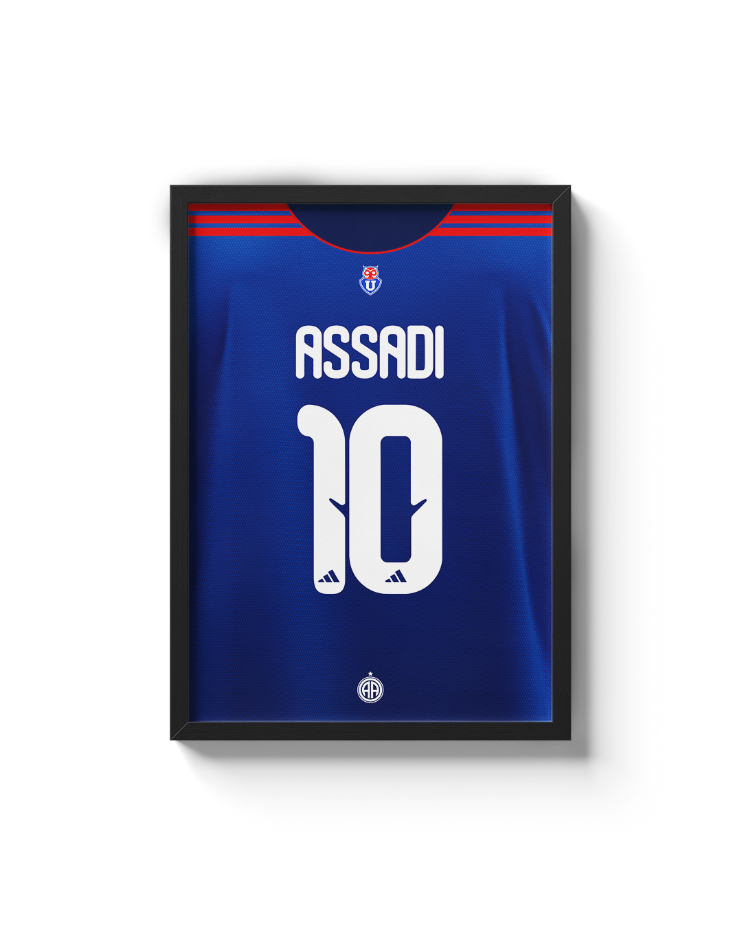 Cuadro Lucas Assadi 10 Universidad de Chile 2026 decoración fútbol chileno