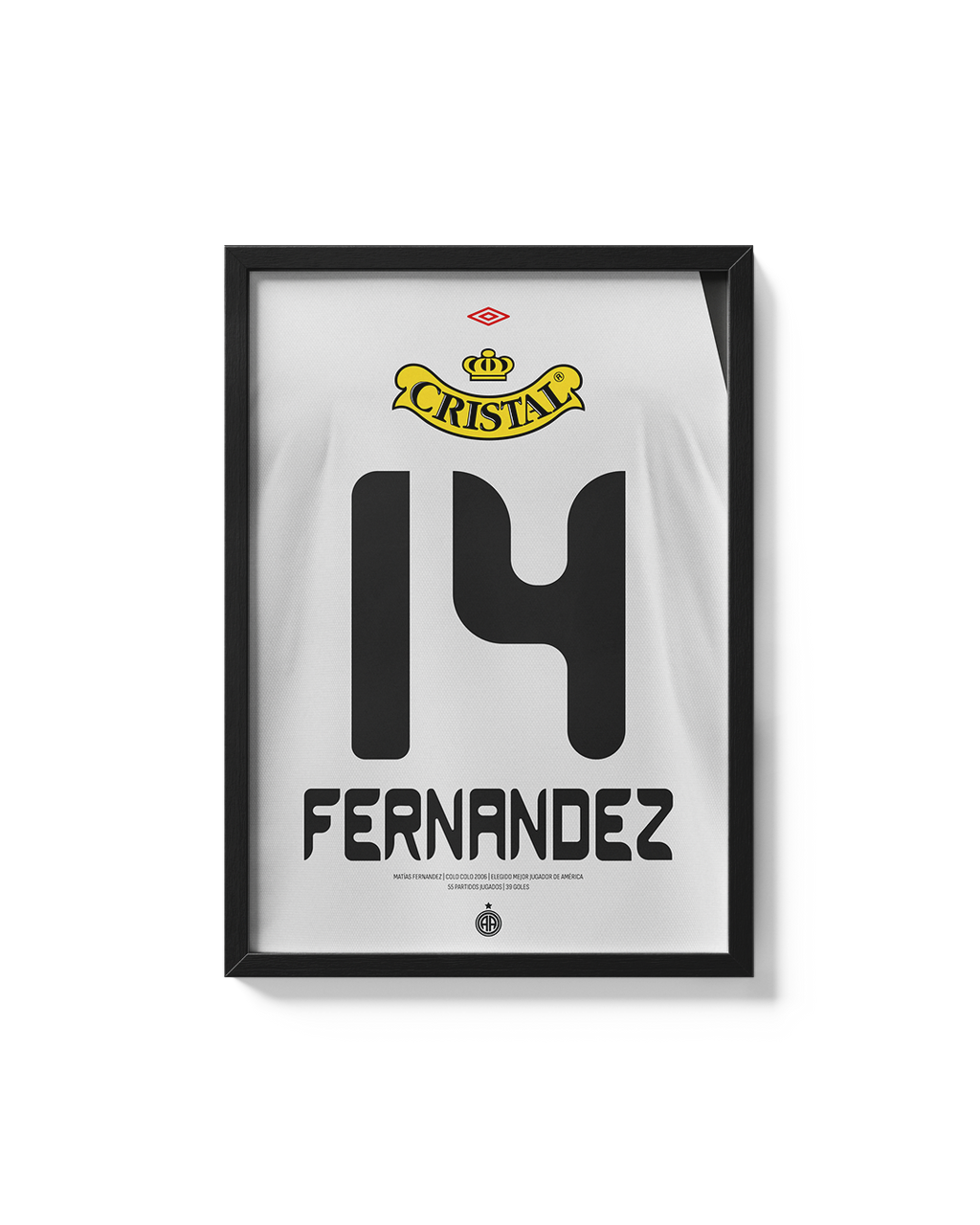 Cuadro Matías Fernández Colo Colo 2006 dorsal histórico decoración fútbol