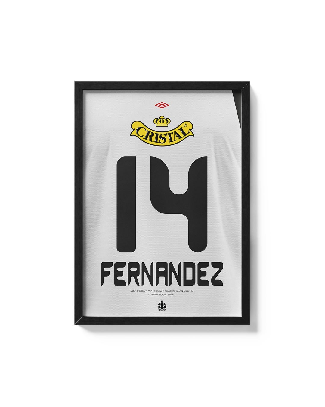 Cuadro Matías Fernández Colo Colo 2006 dorsal histórico decoración fútbol