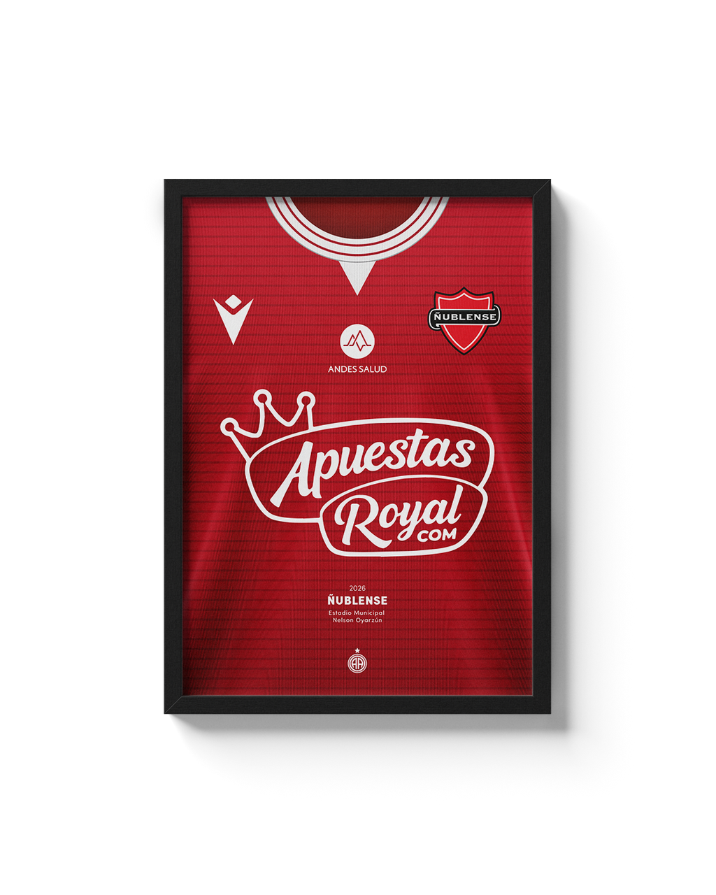 Cuadro Ñublense 2026 camiseta fútbol chileno decoración futbolera