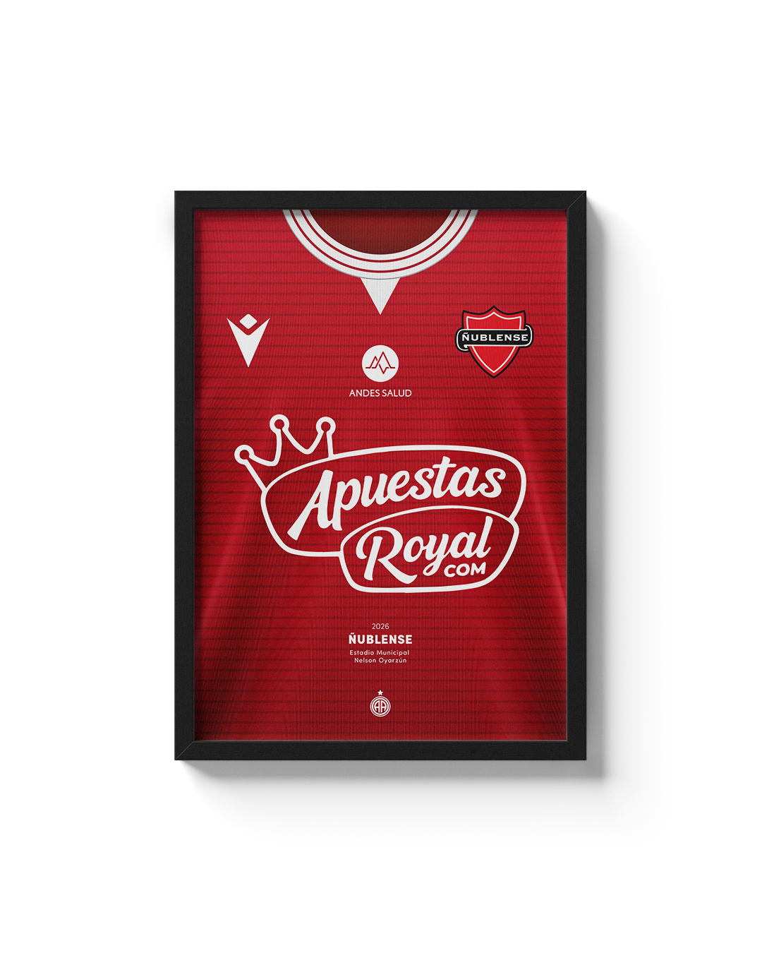 Cuadro Ñublense 2026 camiseta fútbol chileno decoración futbolera
