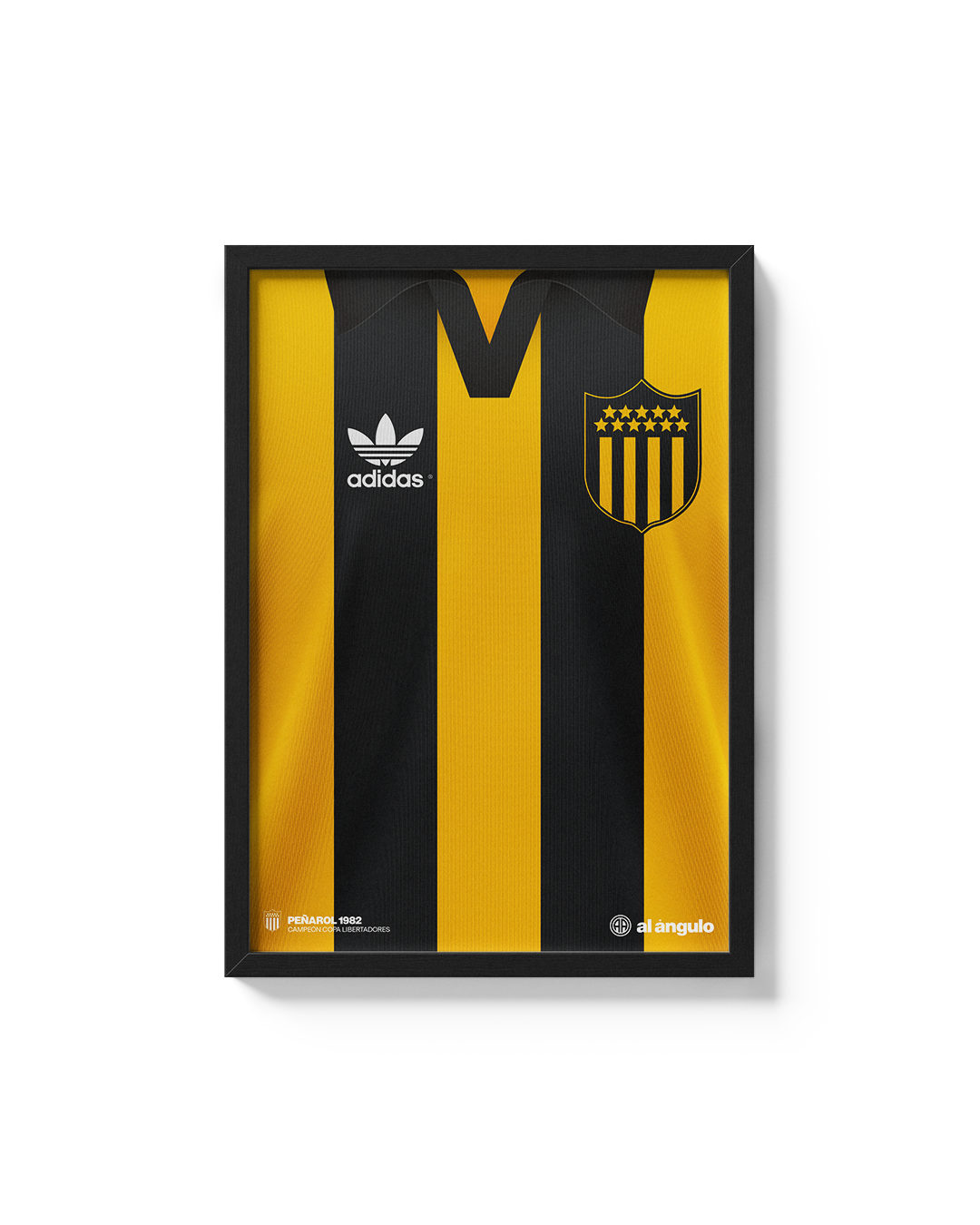 Cuadro Peñarol 1982 campeón Copa Libertadores camiseta histórica fútbol
