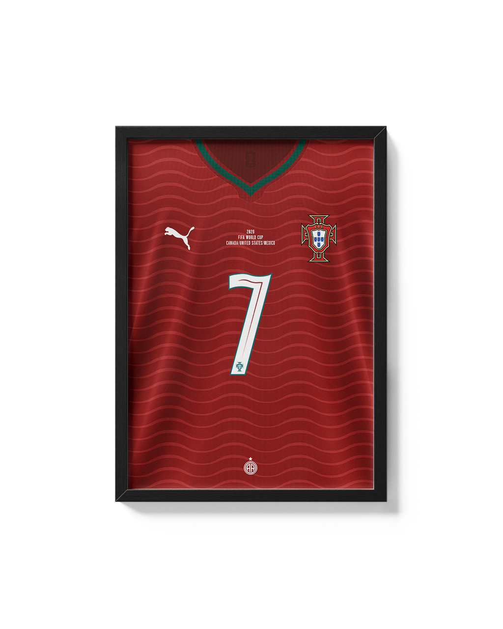 Cuadro Portugal 2026 camiseta Cristiano Ronaldo Mundial decoración futbolera