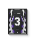 Cuadro Roberto Carlos Real Madrid 1997 1998 camiseta fútbol decoración
