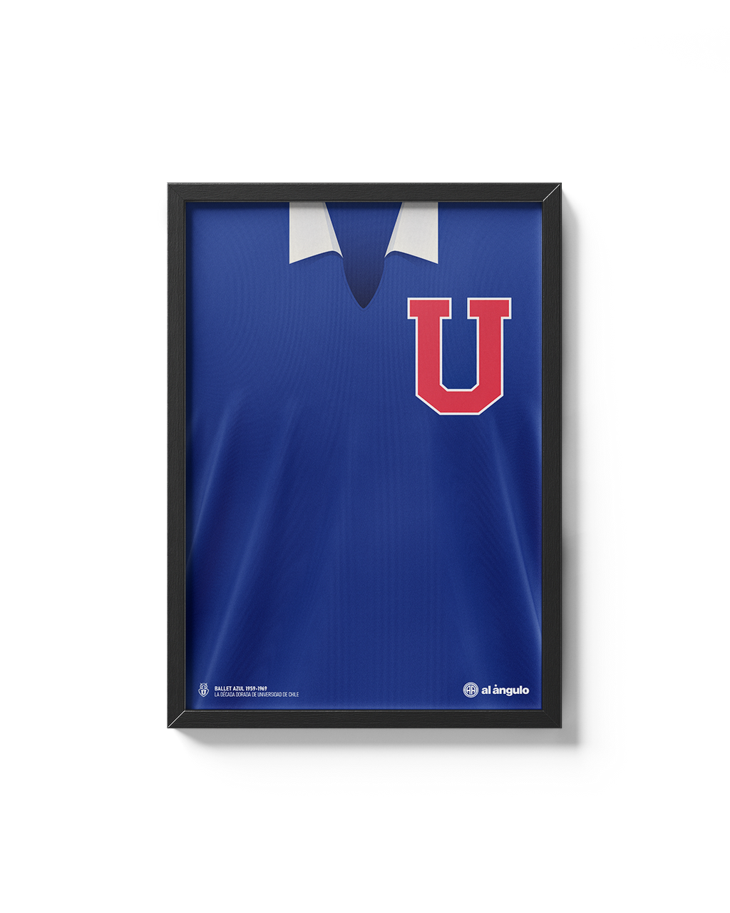 Cuadro Universidad de Chile Ballet Azul 1959 1969 camiseta histórica decoración futbolera