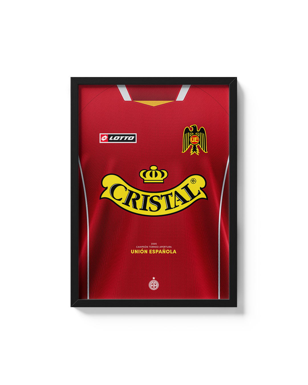 Cuadro Unión Española 2005 camiseta histórica campeón fútbol chileno decoración