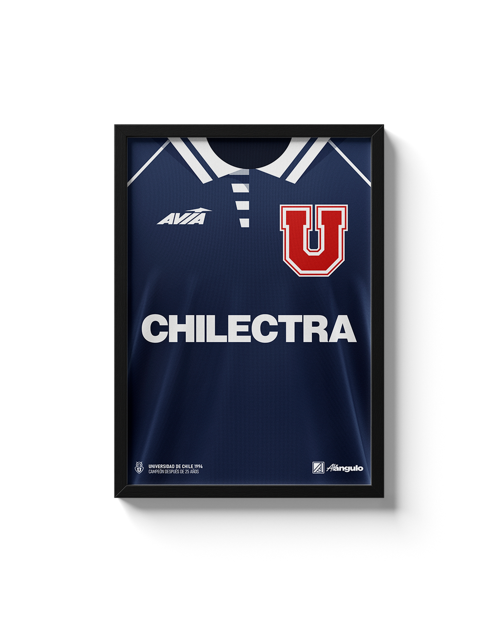 Cuadro Universidad de Chile 1994 camiseta histórica campeón del fútbol chileno