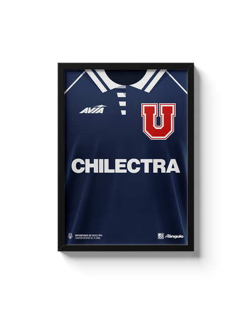 Cuadro Universidad de Chile 1994 camiseta histórica campeón del fútbol chileno