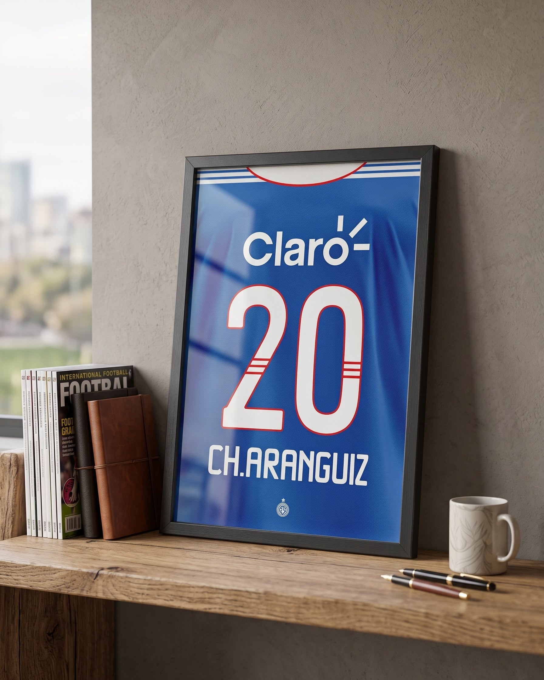 Cuadro deco futbolero charles aranguiz campeon copa sudamericana 2011 u de chile