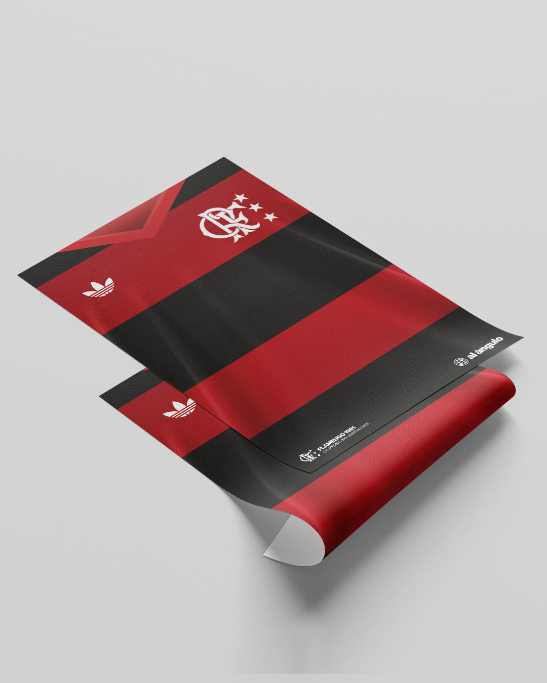 Lámina poster print  Flamengo 1981 campeón Copa Libertadores camiseta histórica fútbol