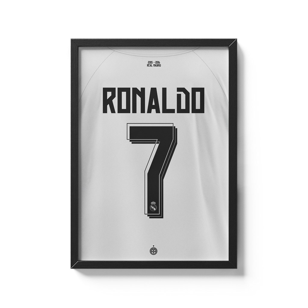Cuadro Real Madrid Cristiano Ronaldo 2015 2016 camiseta dorsal 7